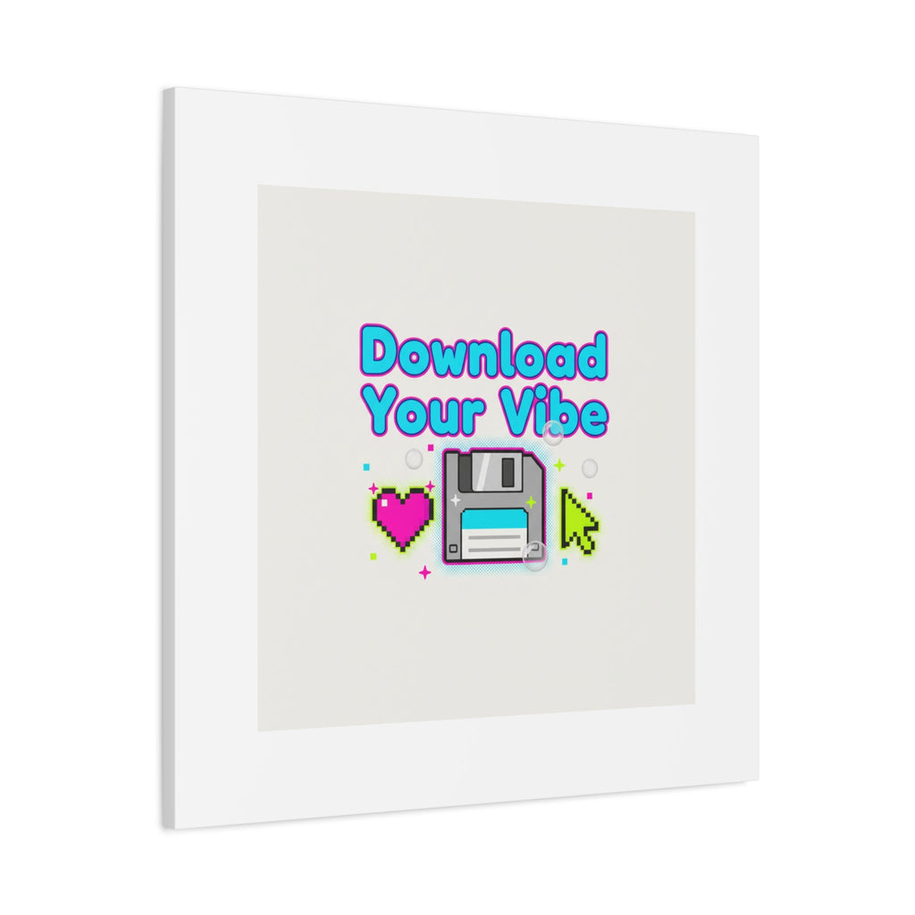 Download Your Vibe Canvas | Y2K Retro Tech, Pixel Floppy Disk Poster