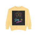 Dog Lover Sweatshirt — Neon Puppy Graphic Crewneck