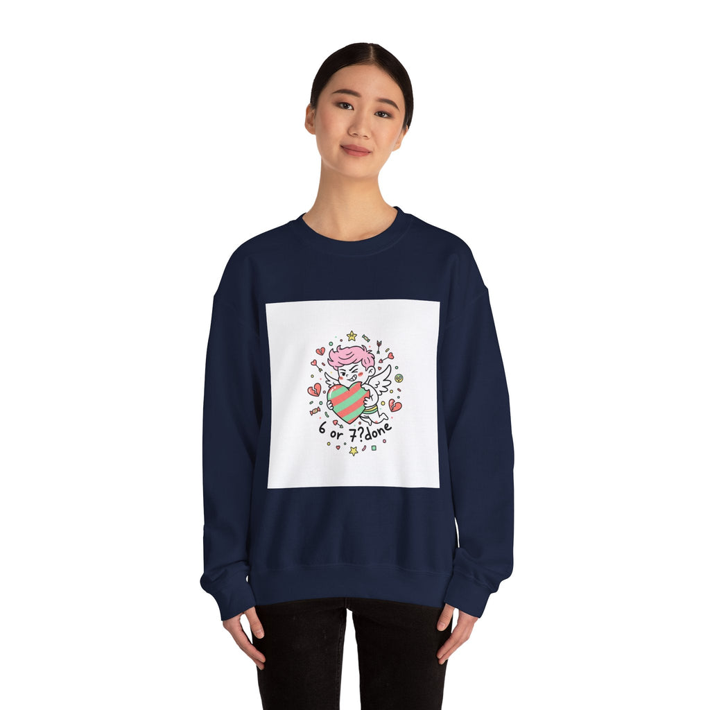 6 7 Weird Cupid Crewneck | Viral Valentine's Sweatshirt | Funny Quirky Love