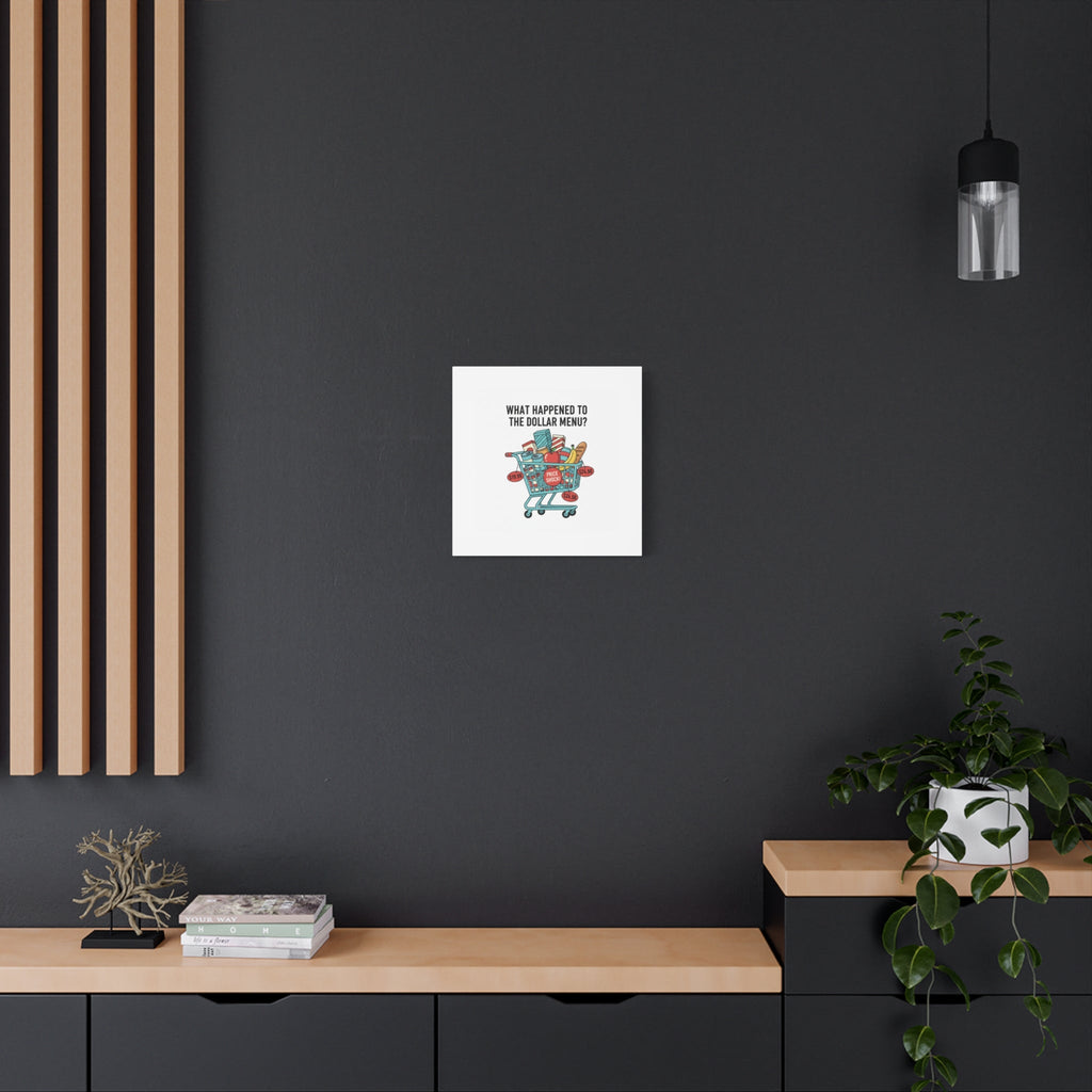 What Happened to the Dollar Menu? Canvas | Grocery Prices Meme, Price Shock Wall Art