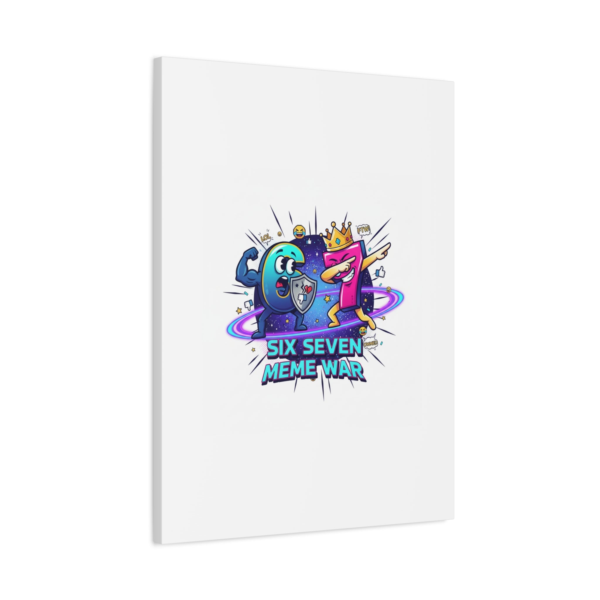 Six Seven Meme War Canvas | Legendary Internet Battle Art, Viral Culture Wall Decor
