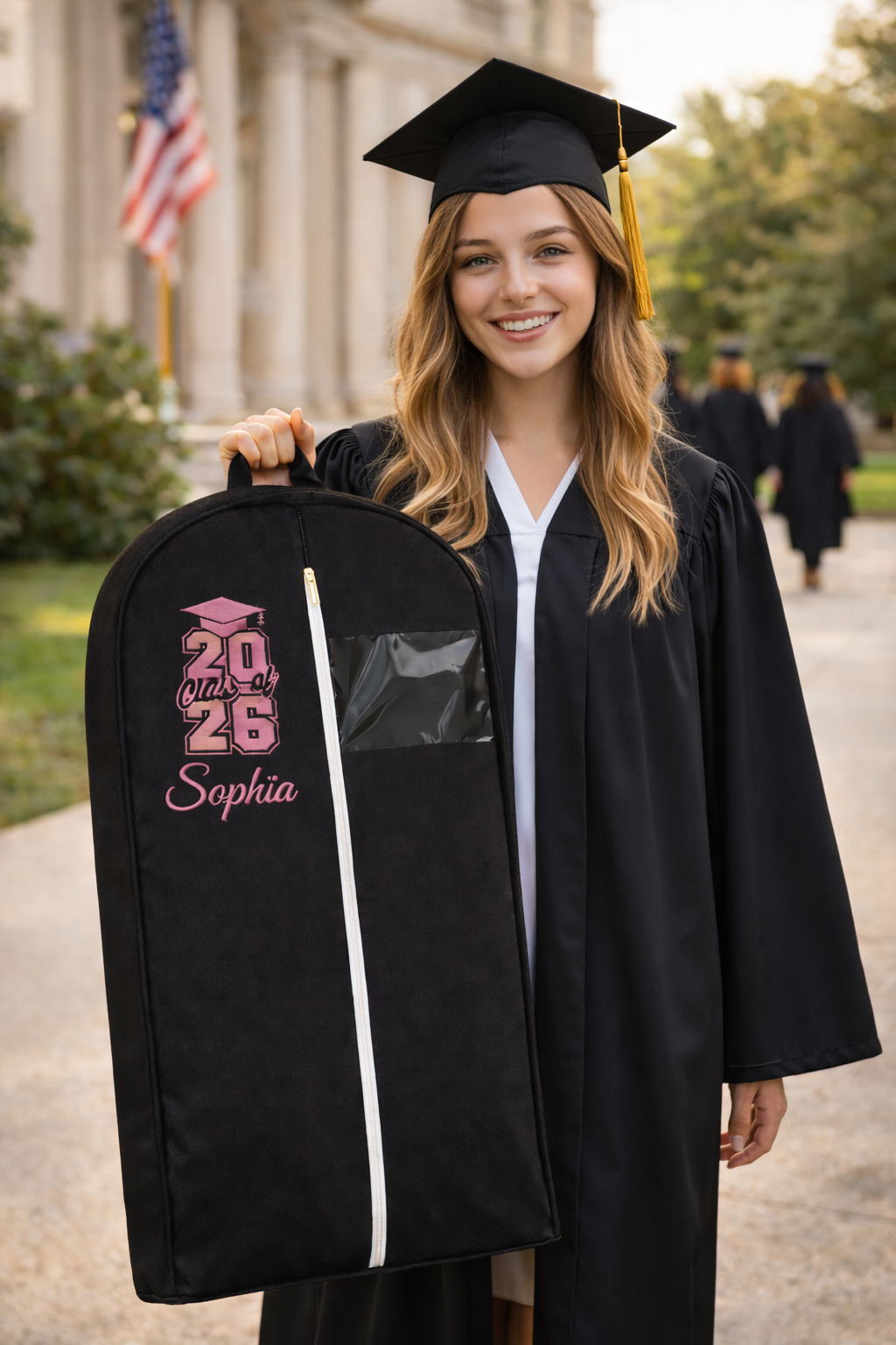 Personalized Garment Bag with Name for Graduation Outfits - Class of 2026