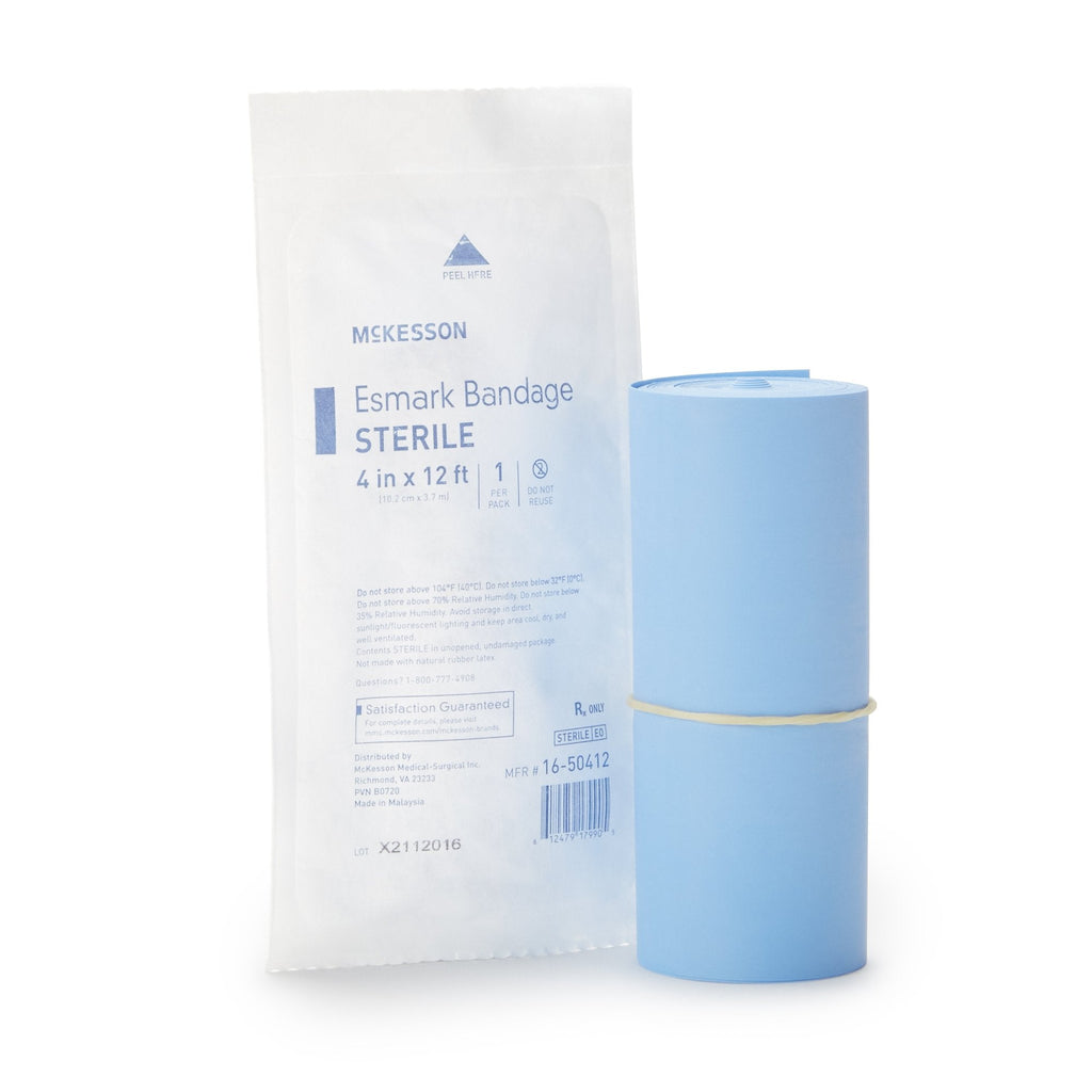 McKesson No Closure Esmark Compression Bandage, 4 Inch x 4 Yard 16-50412