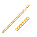14k Yellow Gold Solid Curb Bracelet 10.0mm - PhishStones Products