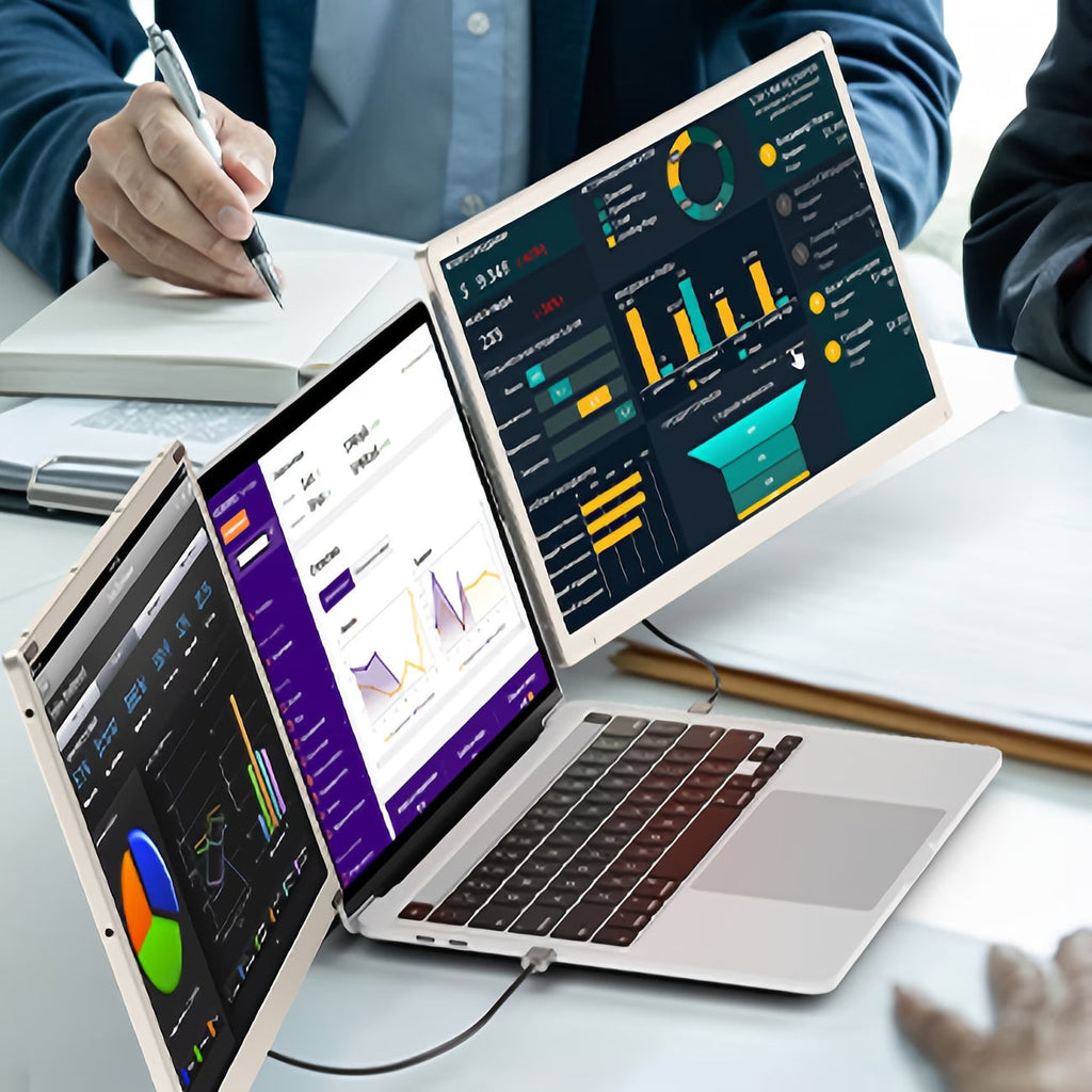 A 15.6-Inch IPS Portable Monitor with a 120% Srgb Color Gamut, This Plug-And-Play Dual-Screen Laptop Extension Is Compatible