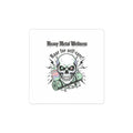 Heavy Metal Wellness Skull Sticker | gothic wellness quote, edgy self-care merch