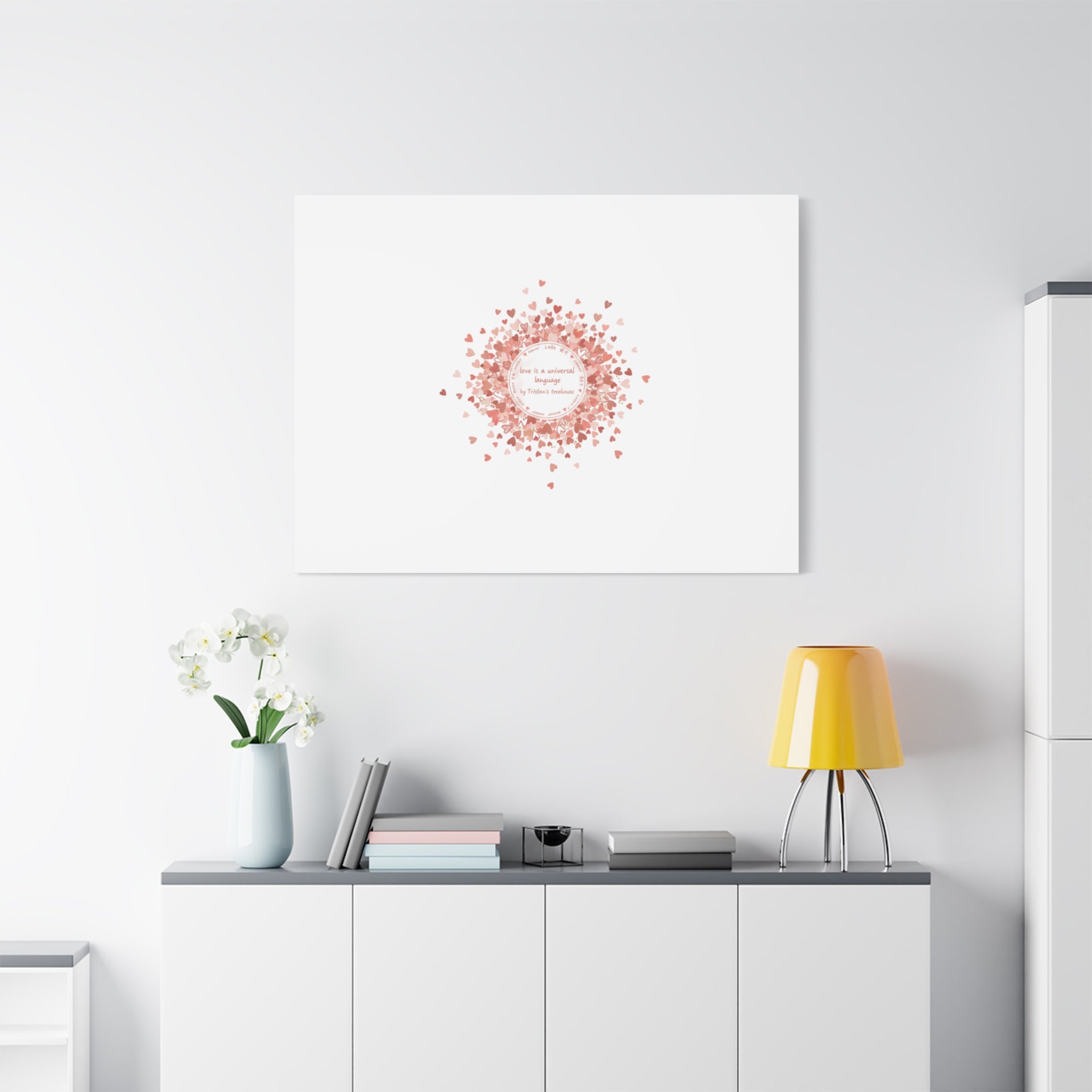 Tiny Heart Confetti Canvas | Matte Stretched Wall Art