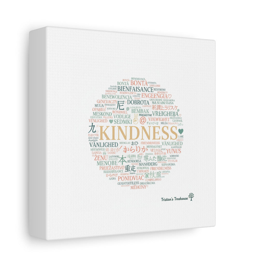 Kindness Word Cloud Canvas | Fresh Start Minimalist Wall Art