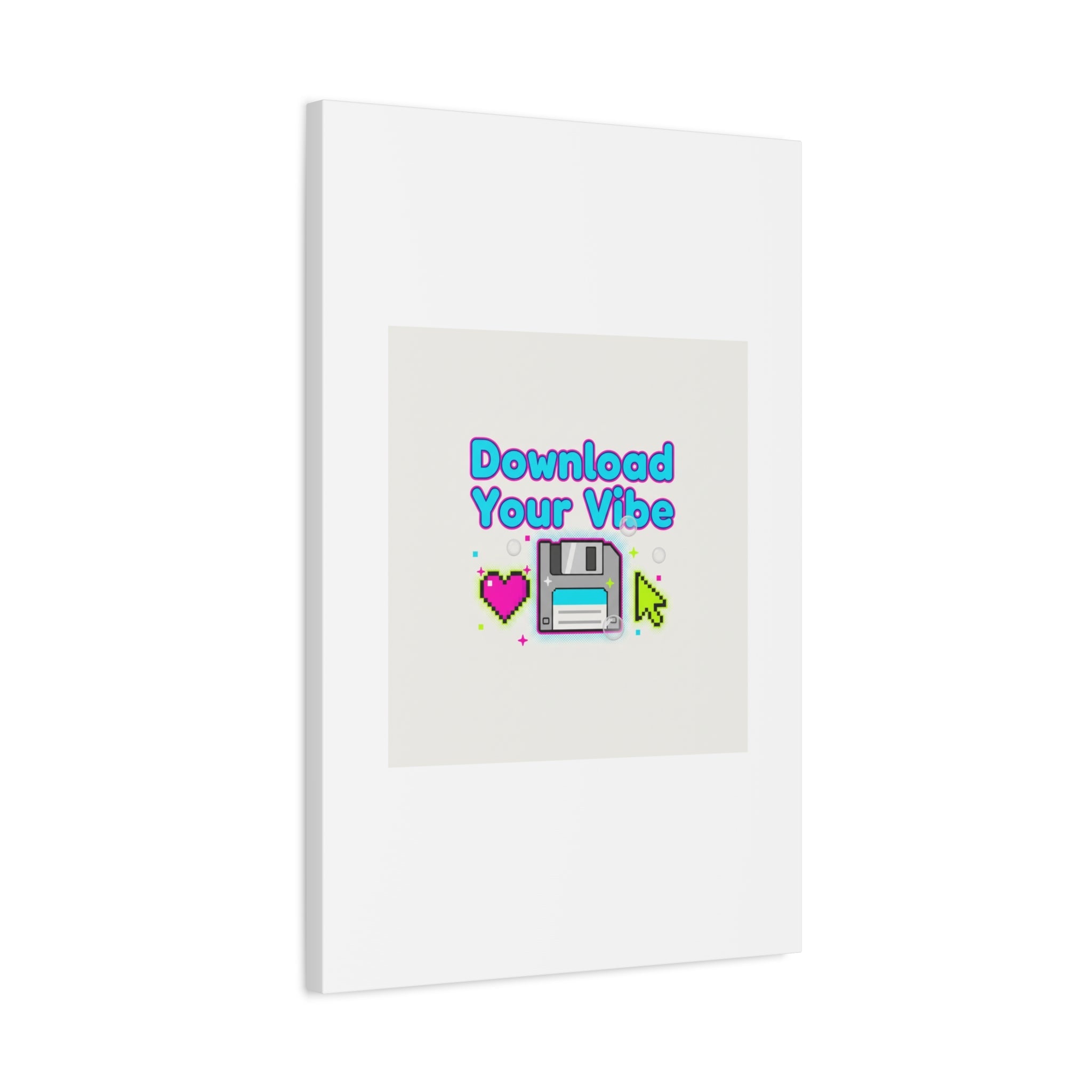 Download Your Vibe Canvas | Y2K Retro Tech, Pixel Floppy Disk Poster