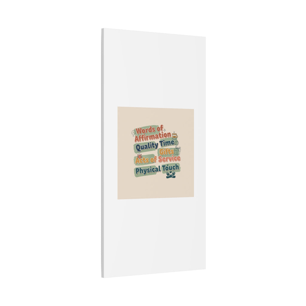 Love Languages List Matte Canvas Wall Art | love language meme, relationship humor