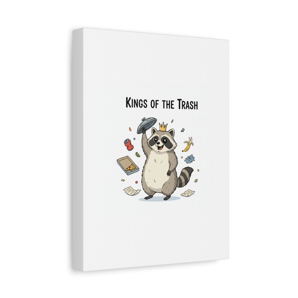 Kings of the Trash Canvas, Raccoon Doodle | Trash Panda, Goofy Critter Art