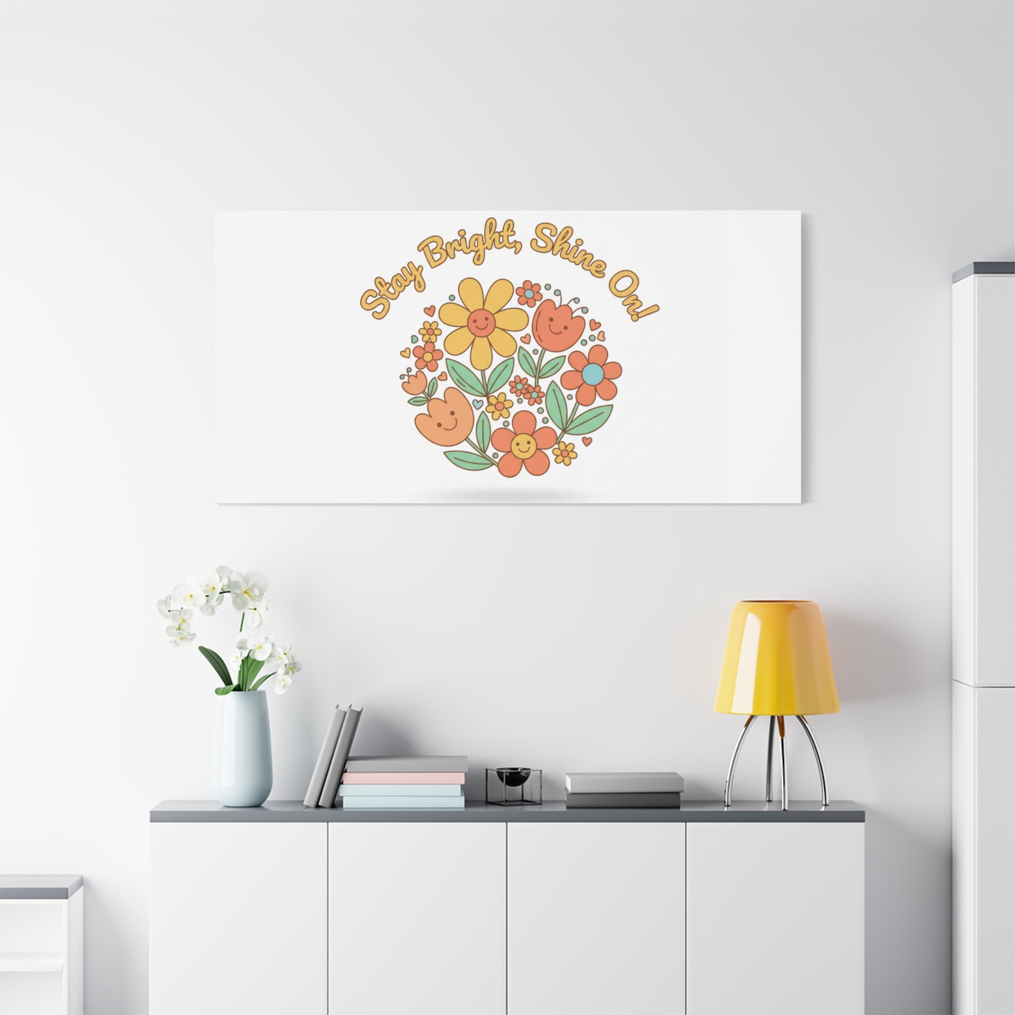 Stay Bright Shine On Canvas | Hopecore, Radical Optimism Wall Art