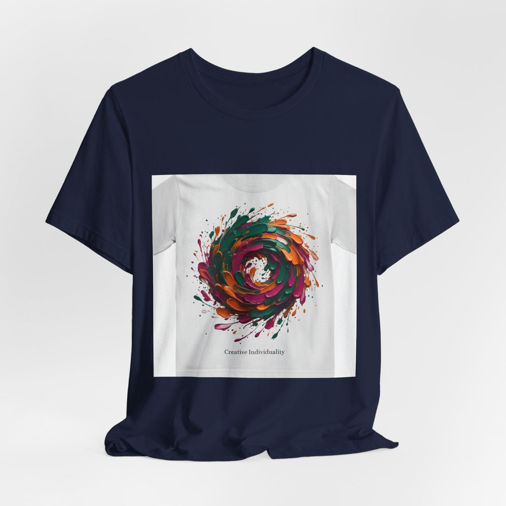 Abstract Floral Swirl Tee | Painterly Brushstroke Apparel, Artsy Graphic Design