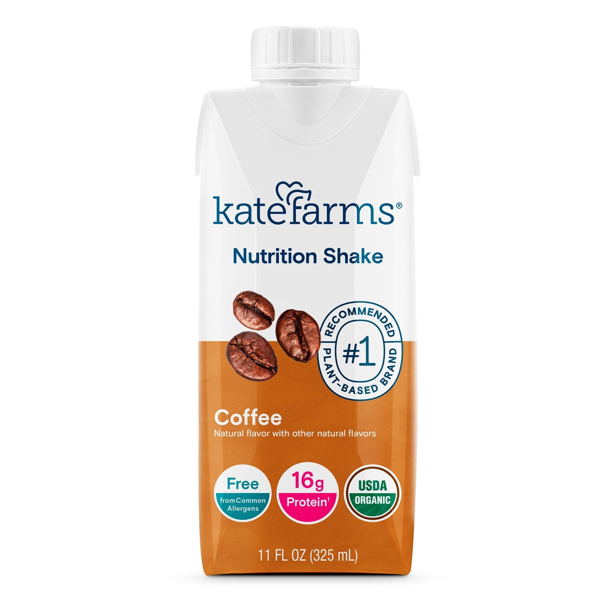 Kate Farms® Nutrition Shake, Coffee Flavor, 11-ounce carton 811112030638