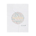 Kindness Word Cloud Blanket | Fresh-Start Minimalism, Neutral Throw