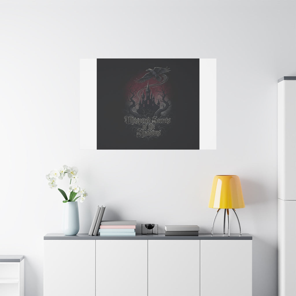 Whispered Secrets of the Shadows Castle Wall Art, Matte Canvas | Gothic Medieval Decor