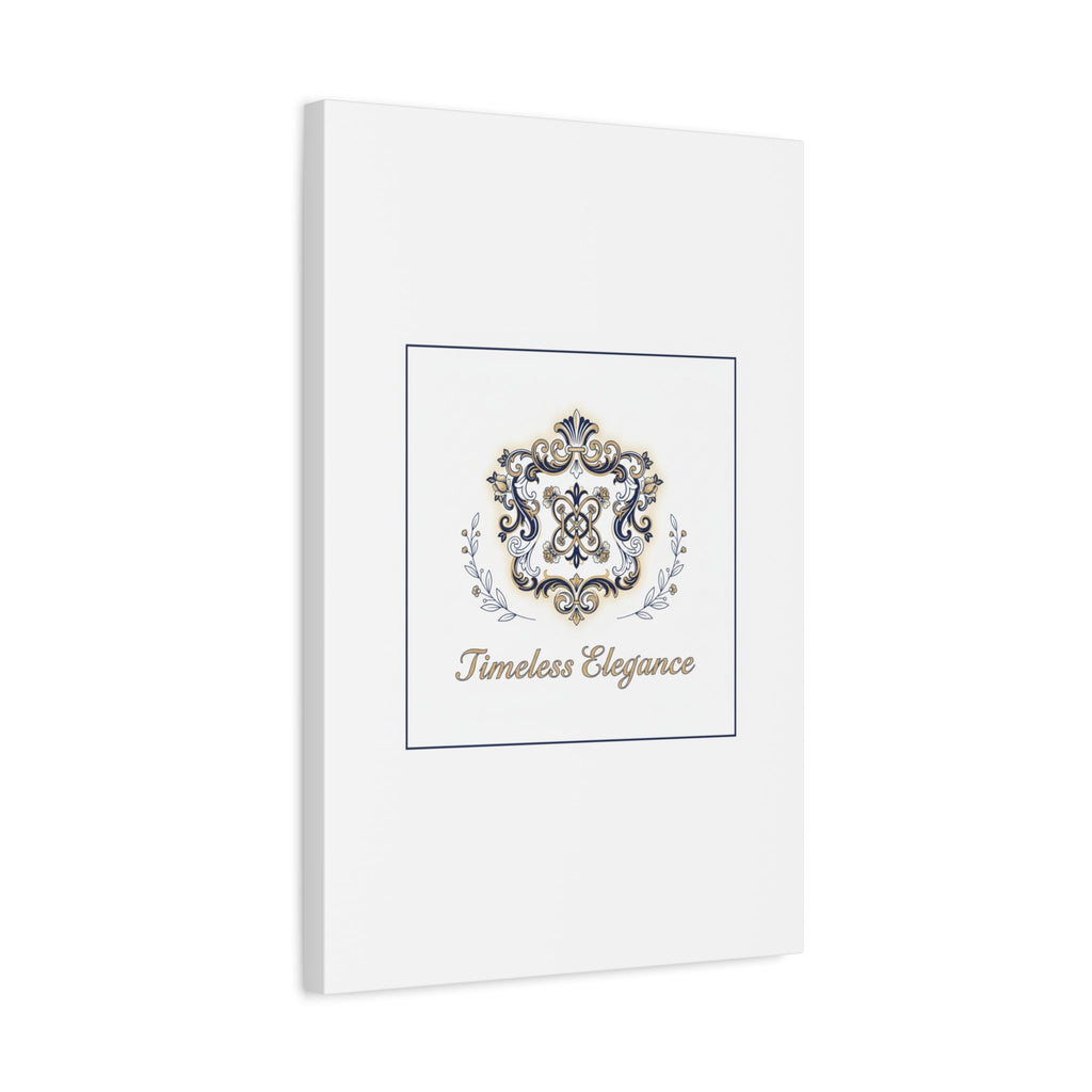 Ornate Brooch Emblem Canvas | Vintage Formalwear Accents, Baroque Print