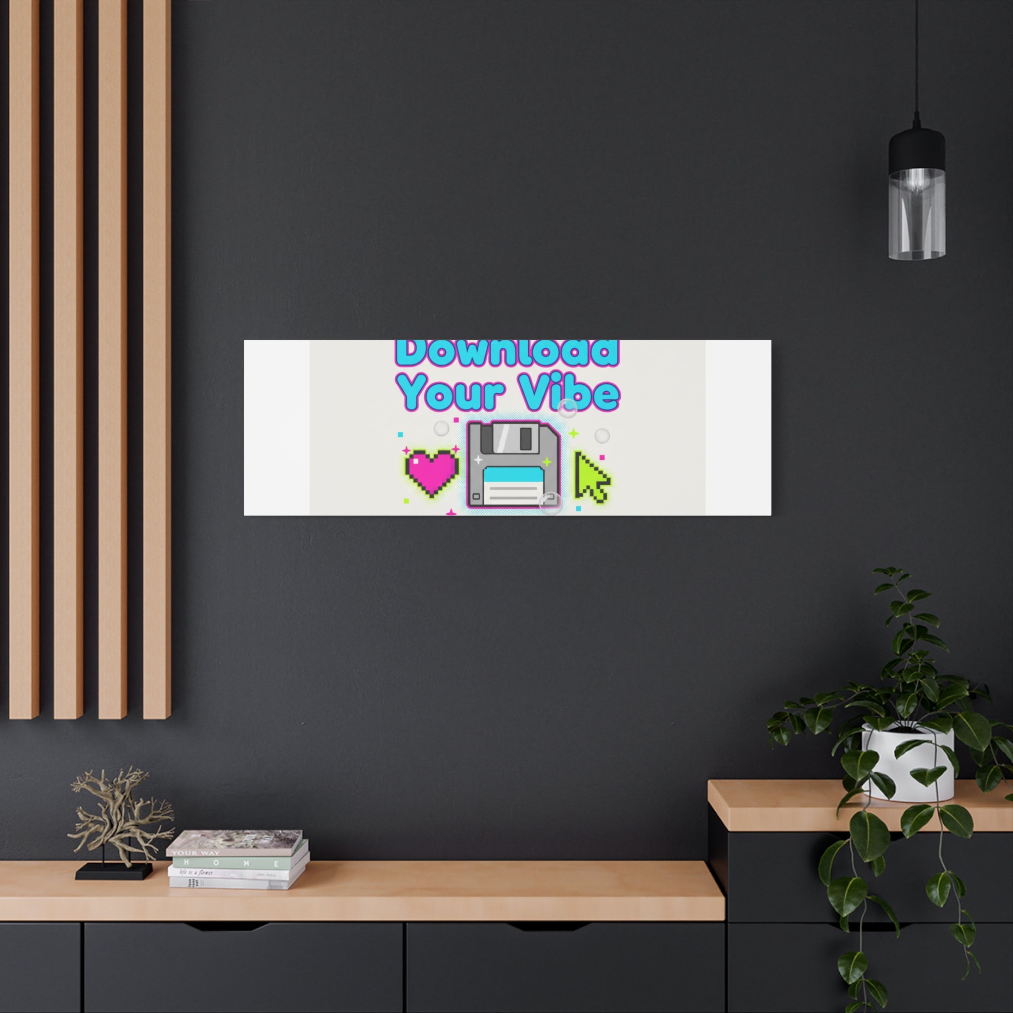 Download Your Vibe Canvas | Y2K Retro Tech, Pixel Floppy Disk Poster