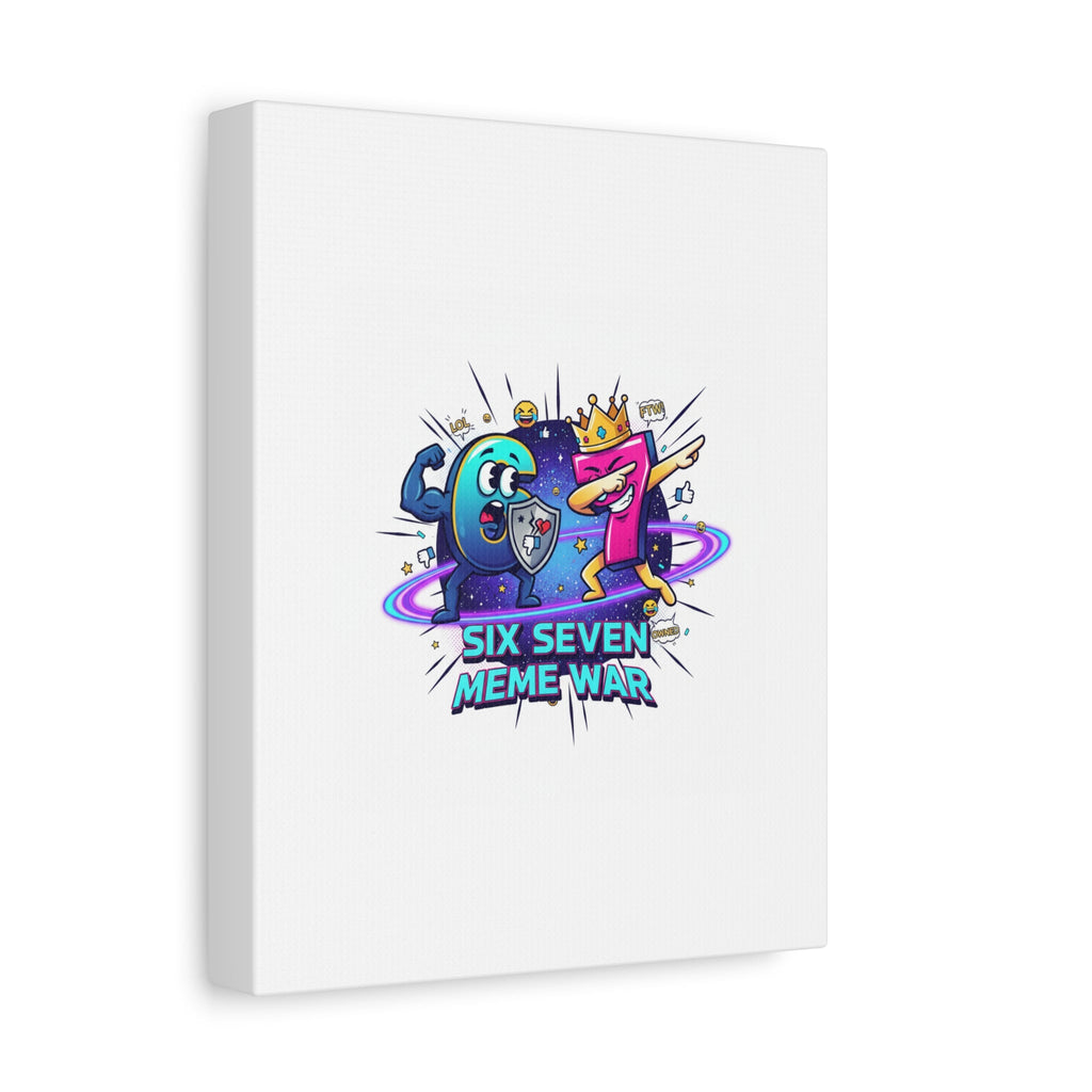 Six Seven Meme War Canvas | Legendary Internet Battle Art, Viral Culture Wall Decor