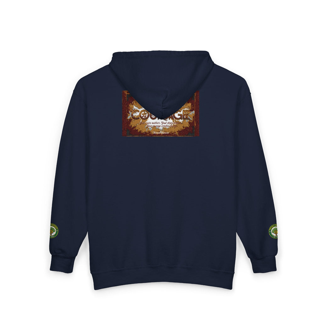 Courage Treehouse Zip Hoodie — “Courage is a universal language”