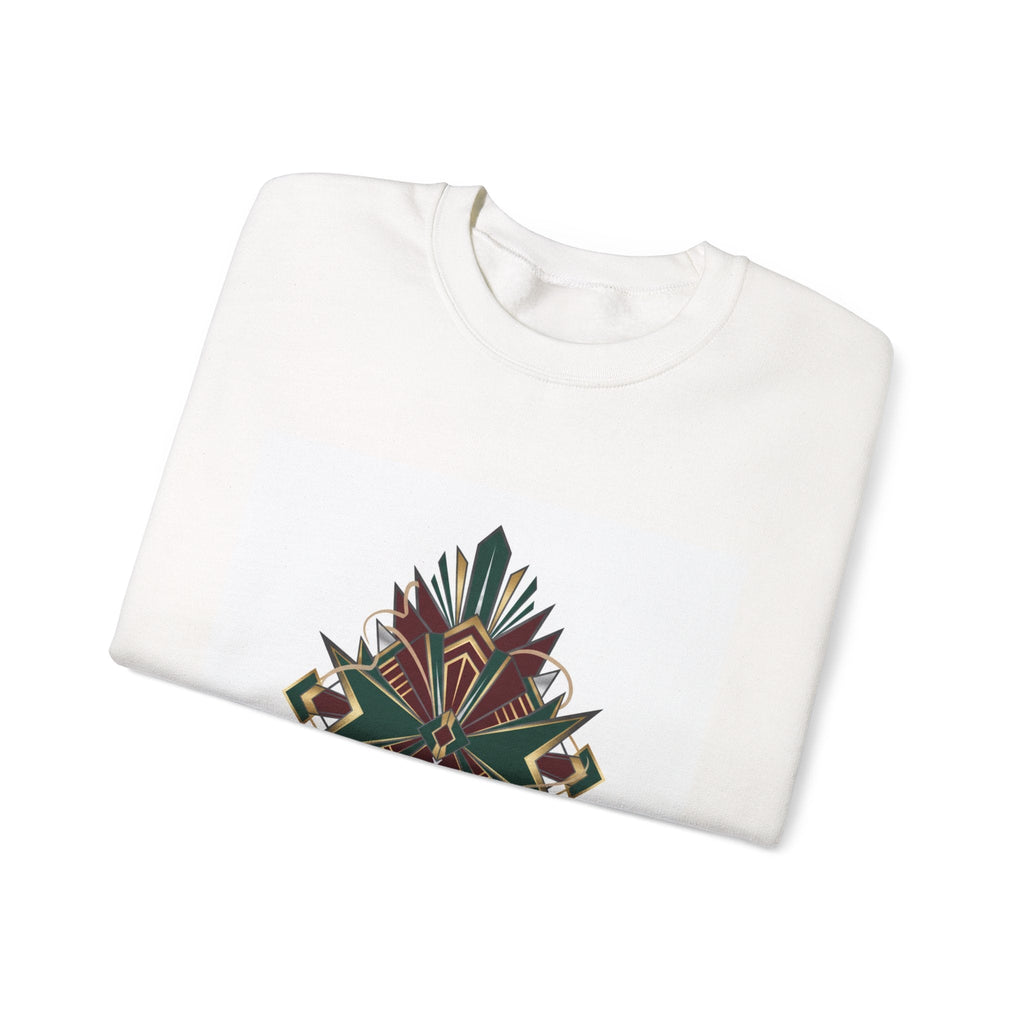 Dark Geometric Crest Crewneck | Gothic Occult Art Sweatshirt