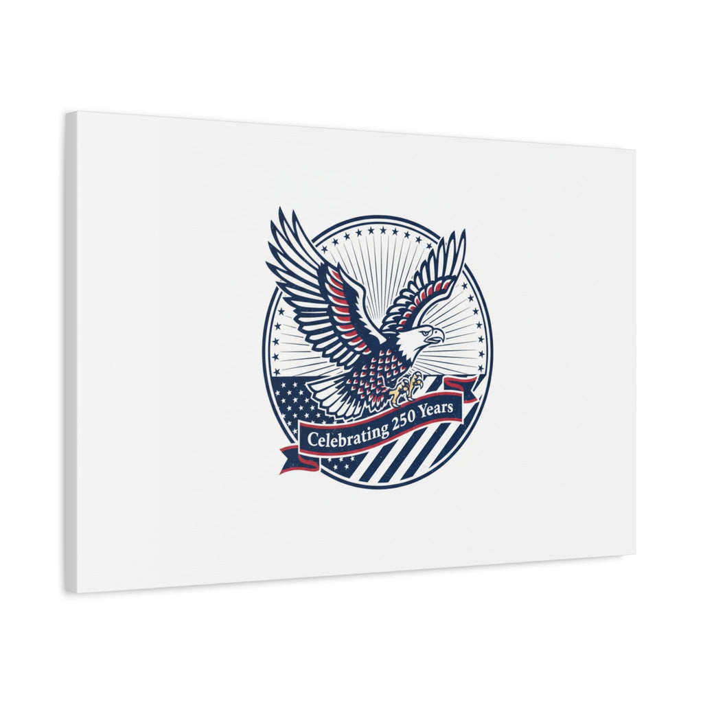 250th Anniversary Eagle Emblem Canvas | Semiquincentennial Americana