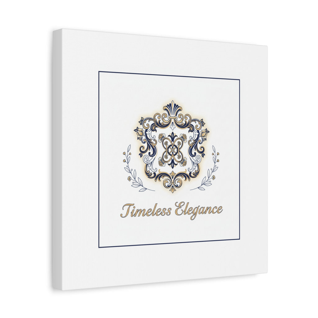 Ornate Brooch Emblem Canvas | Vintage Formalwear Accents, Baroque Print