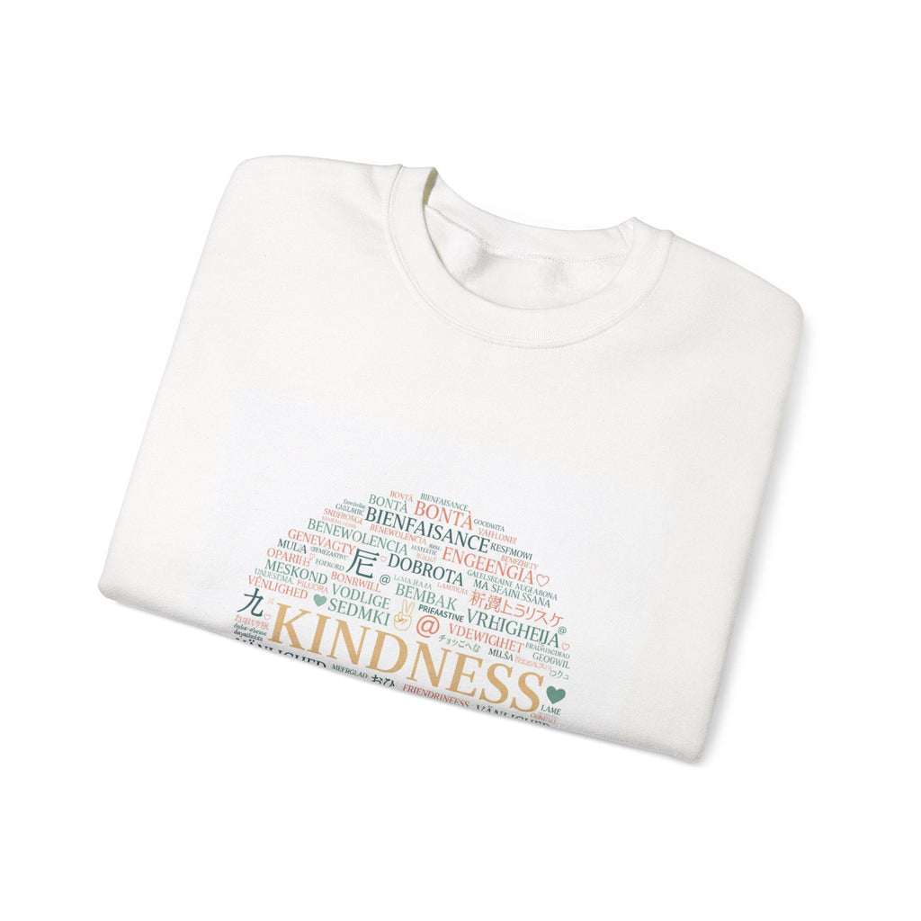 Kindness word circle Sweatshirt | Fresh-Start minimalism, reset mode apparel