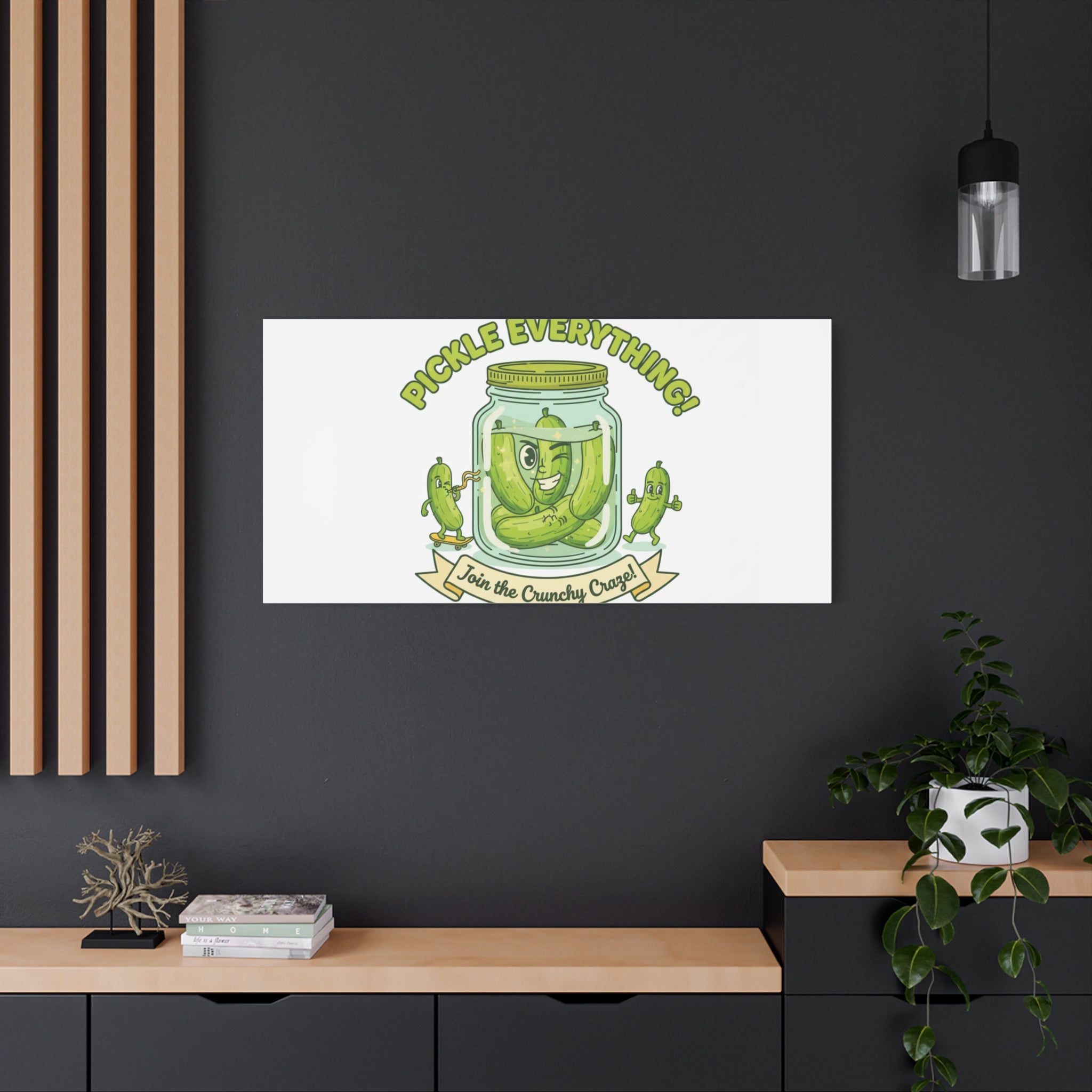 Pickle Everything! Matte Canvas | Brine Design, Pickle Lover Art
