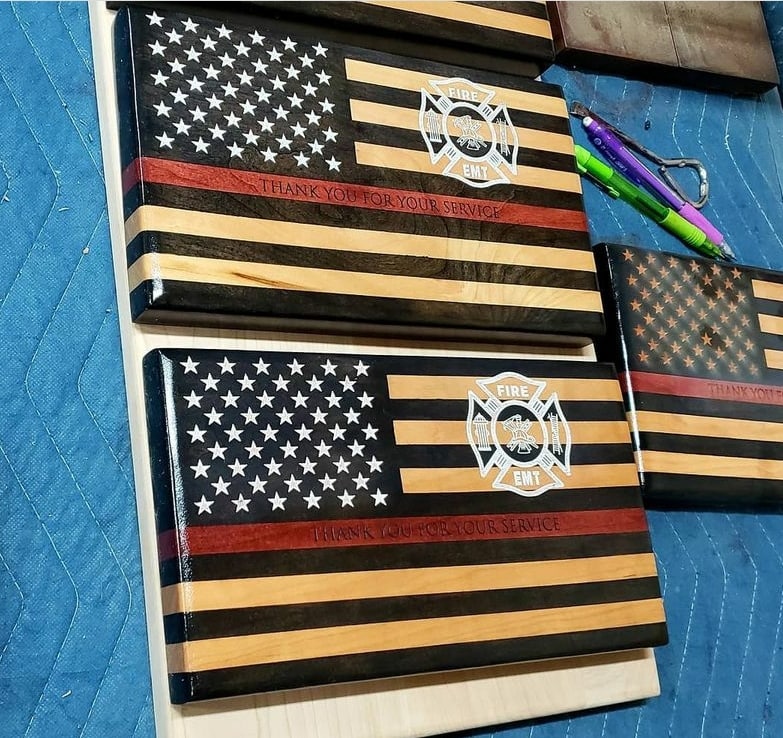 Young Glory Custom Handcrafted Wooden Desktop Flag – Made by U.S. Veterans