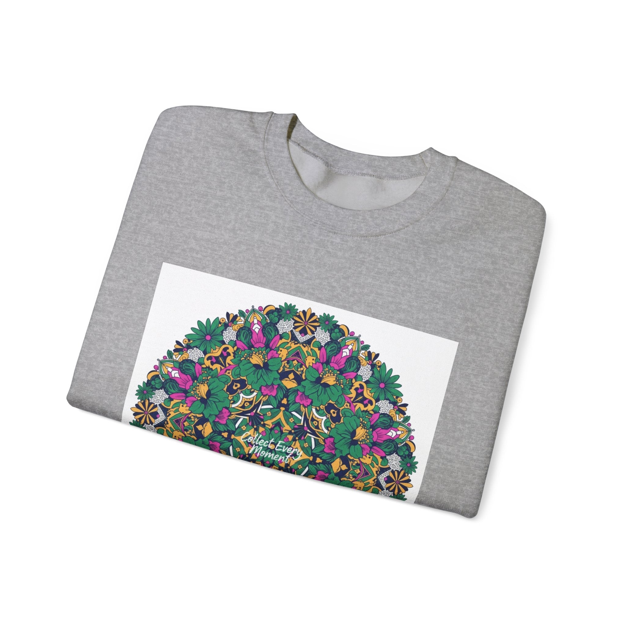 Psychedelic Botanical Mandala Crewneck | Festival Art Sweatshirt