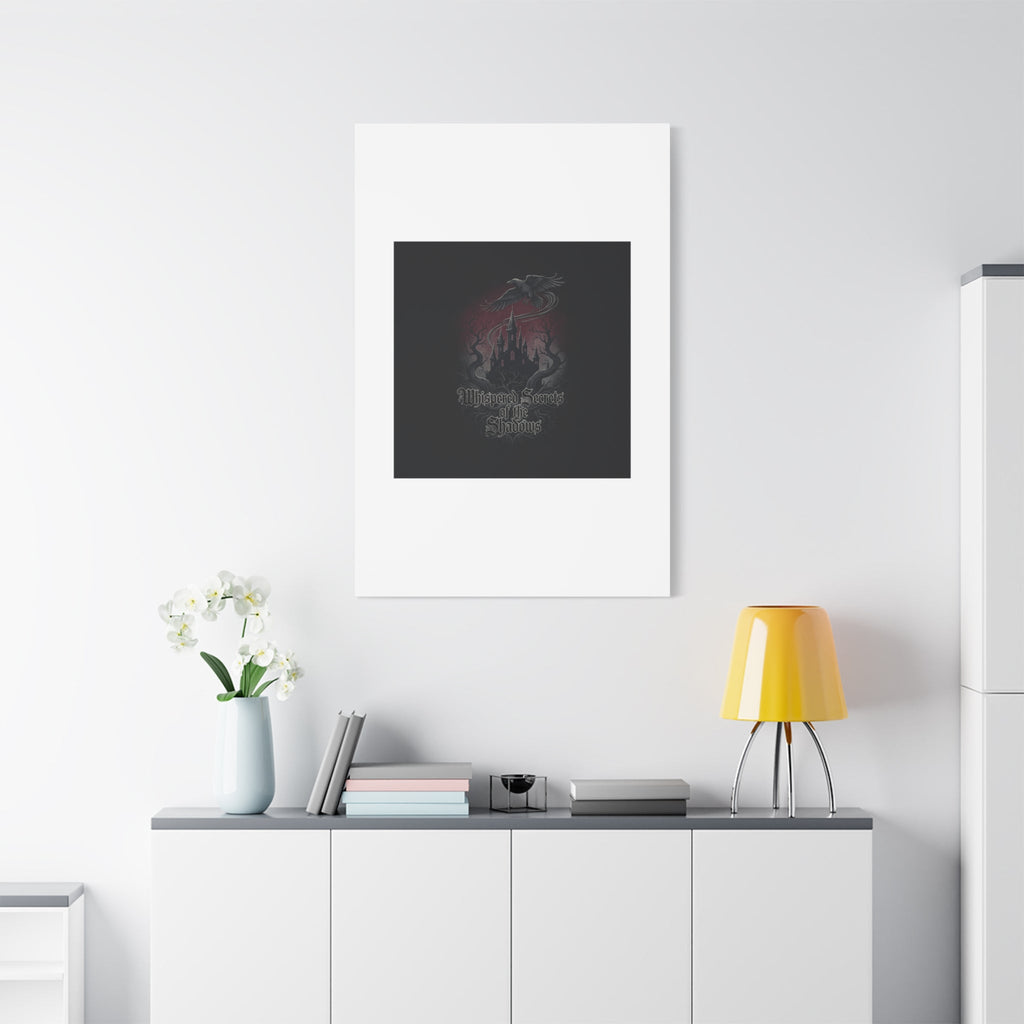 Whispered Secrets of the Shadows Castle Wall Art, Matte Canvas | Gothic Medieval Decor
