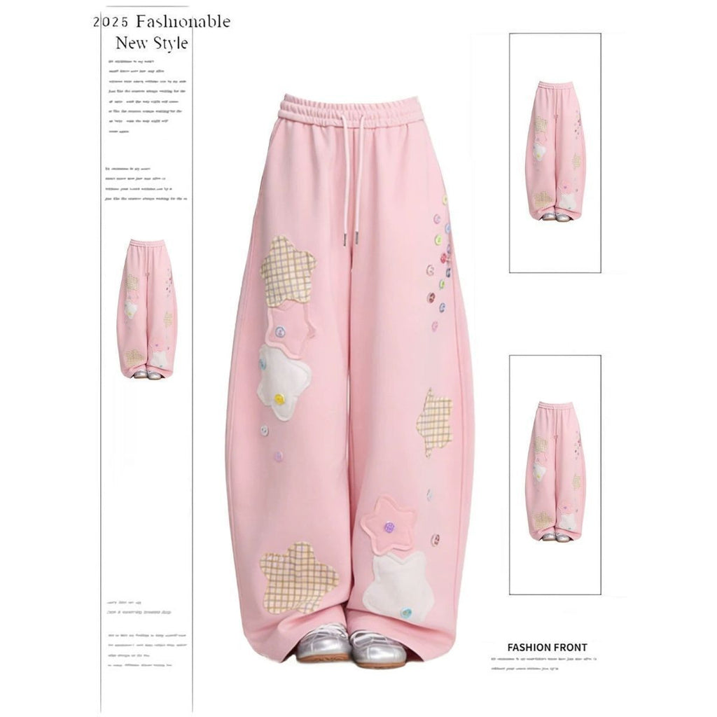 Girls Dopaminestyle Koreaninspired Wideleg Pants For Older Season