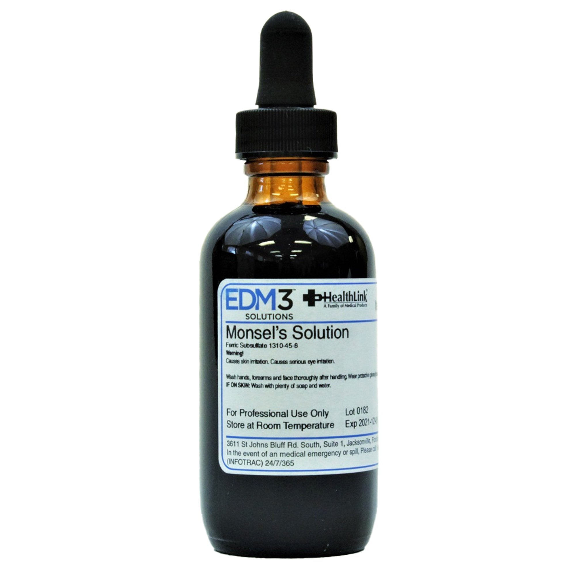 EDM 3 Heathlink Monsel's Solution (Ferric Subsulfate), 2 oz. Dropper Bottle 400491
