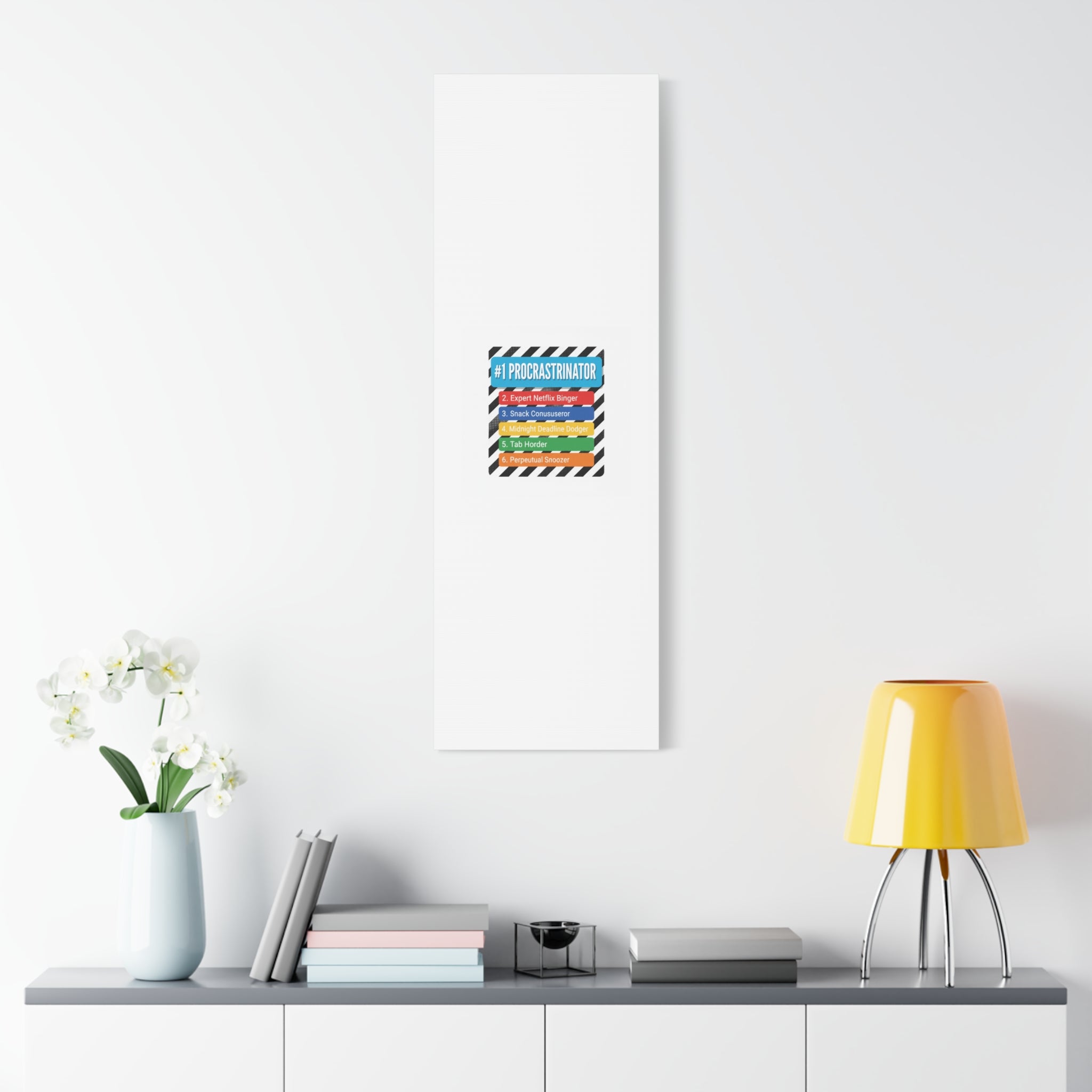 #1 Procrastinator Canvas, Rank-Style List Poster | Top-List Ranking Obsession