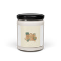 Retro Travel Postage Candle, soy jar candle, wanderlust postcard design