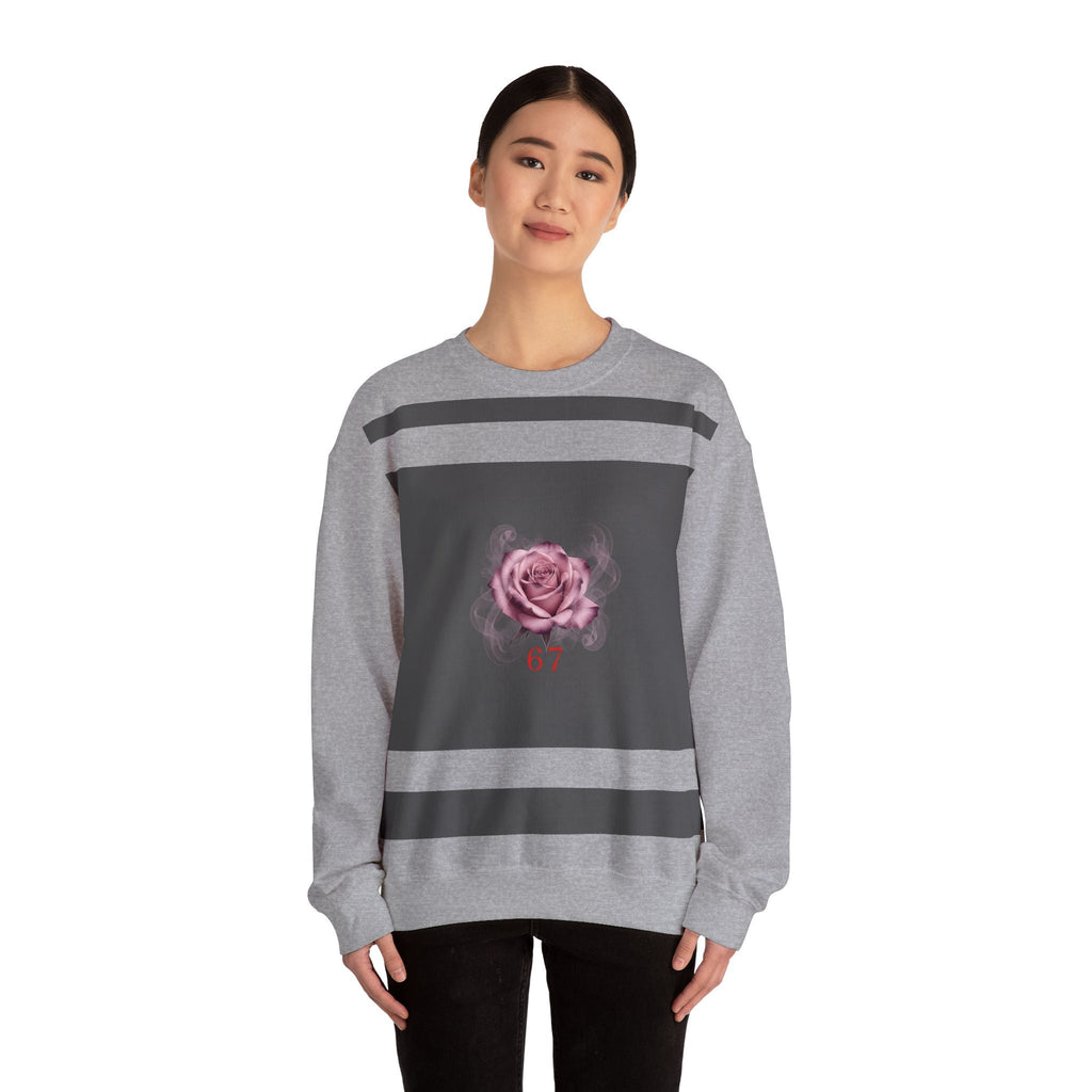 6 7 Valentine's Sweatshirt | Viral Gothic Rose Crewneck | 6 7 Meaning Dark Romance