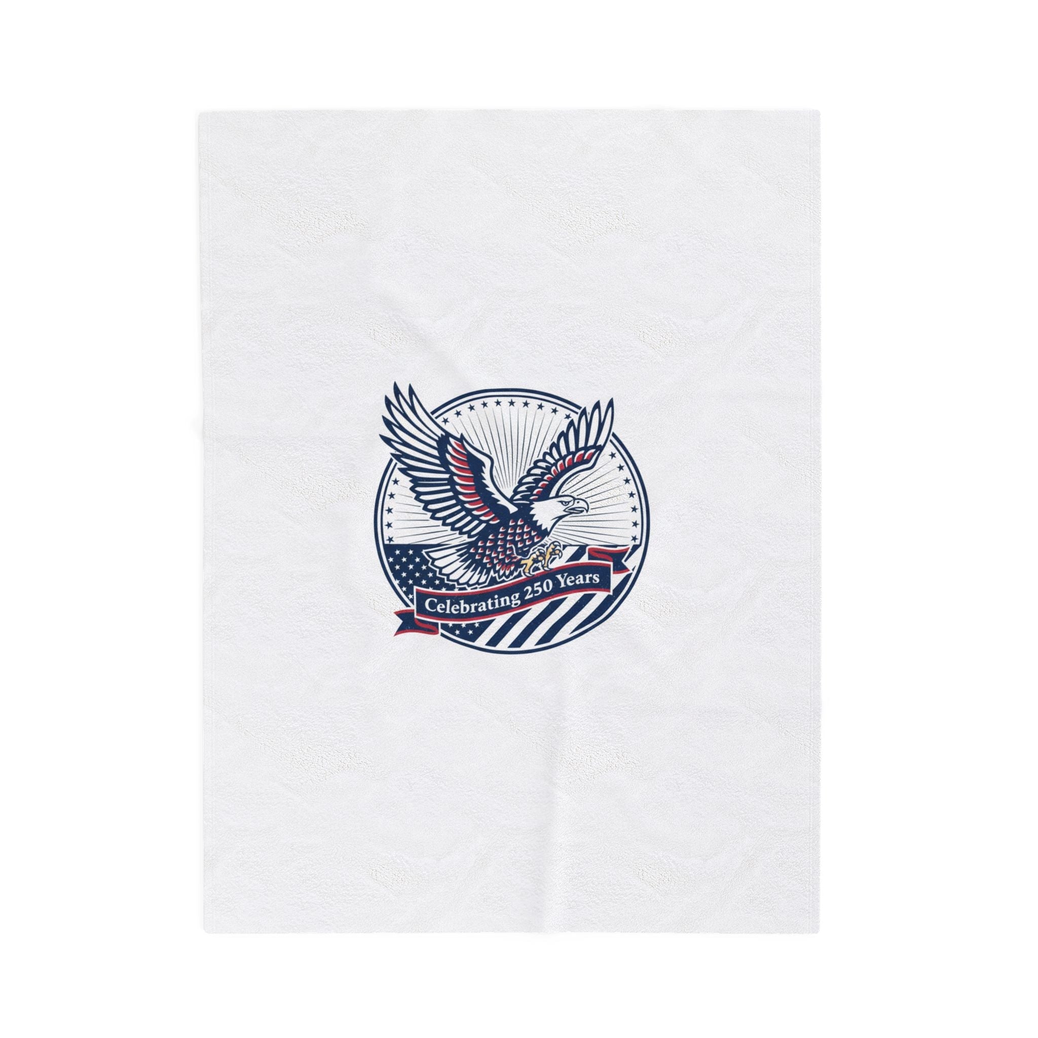 Semiquincentennial Eagle Emblem Velveteen Plush Blanket | 1776–2026 Patriotic Memorial