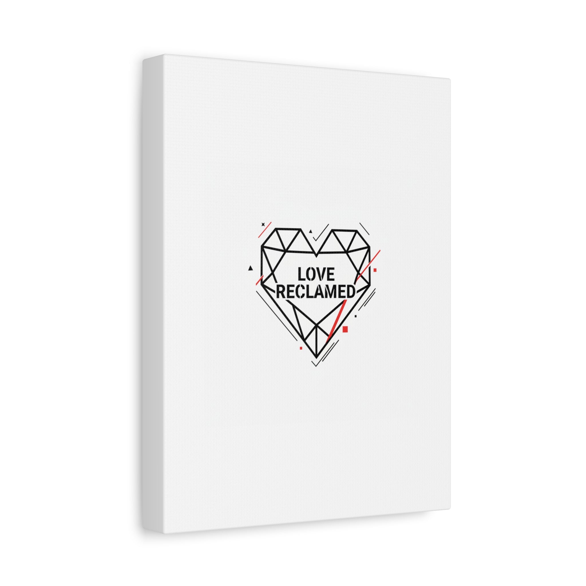 Love Reclaimed Canvas | modern heart design, minimalist love icon