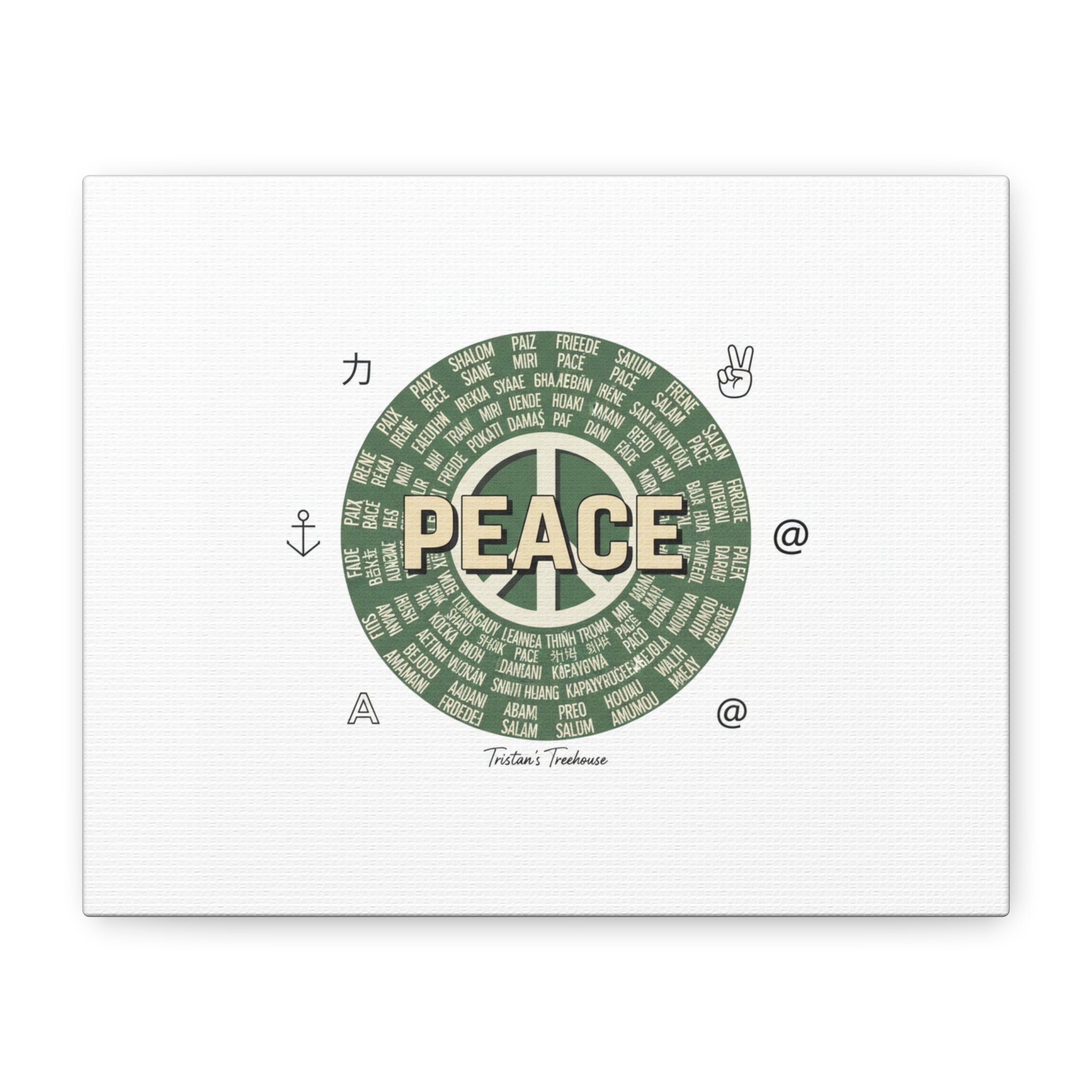 Peace doodle canvas | hand drawn sketch aesthetic, handwritten message