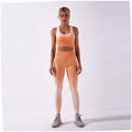 Shark knitting sports bra pants tie-dye gradient seamless