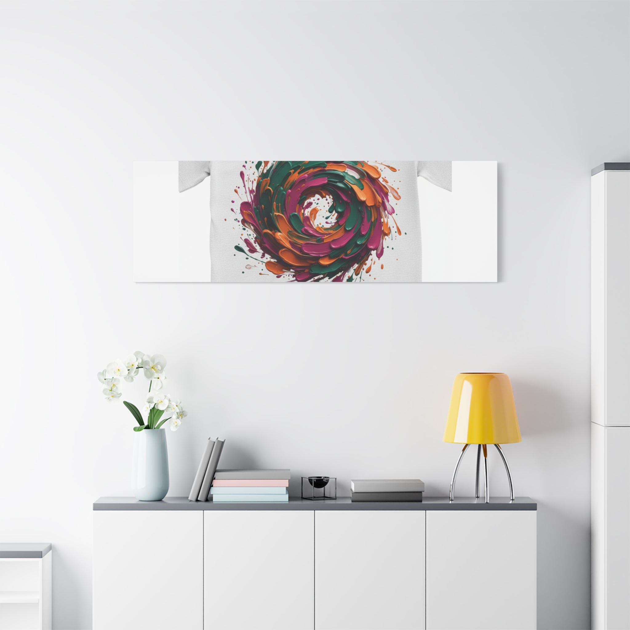 Painterly Abstract Floral Swirl Canvas | Matte Stretched Canvas