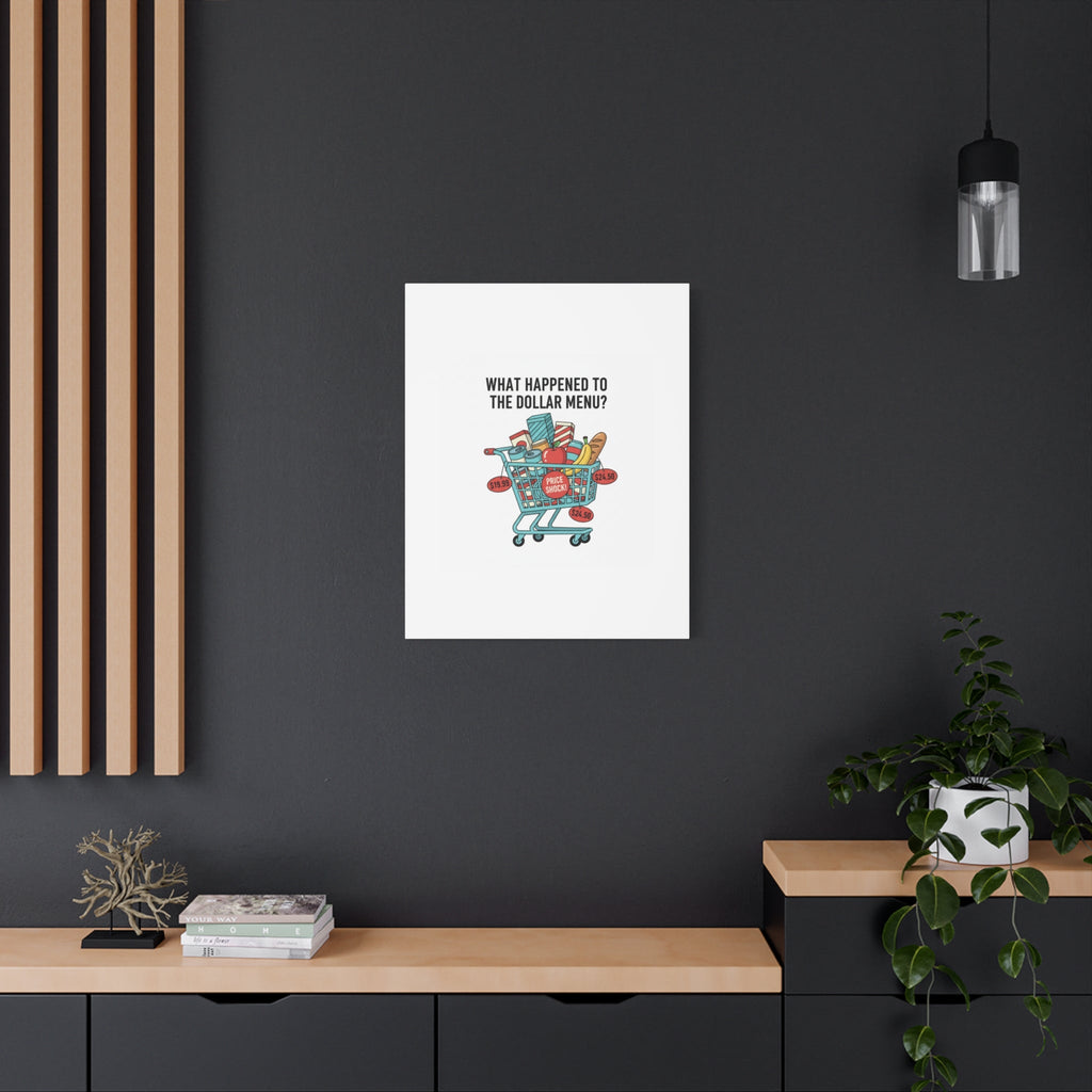 What Happened to the Dollar Menu? Canvas | Grocery Prices Meme, Price Shock Wall Art