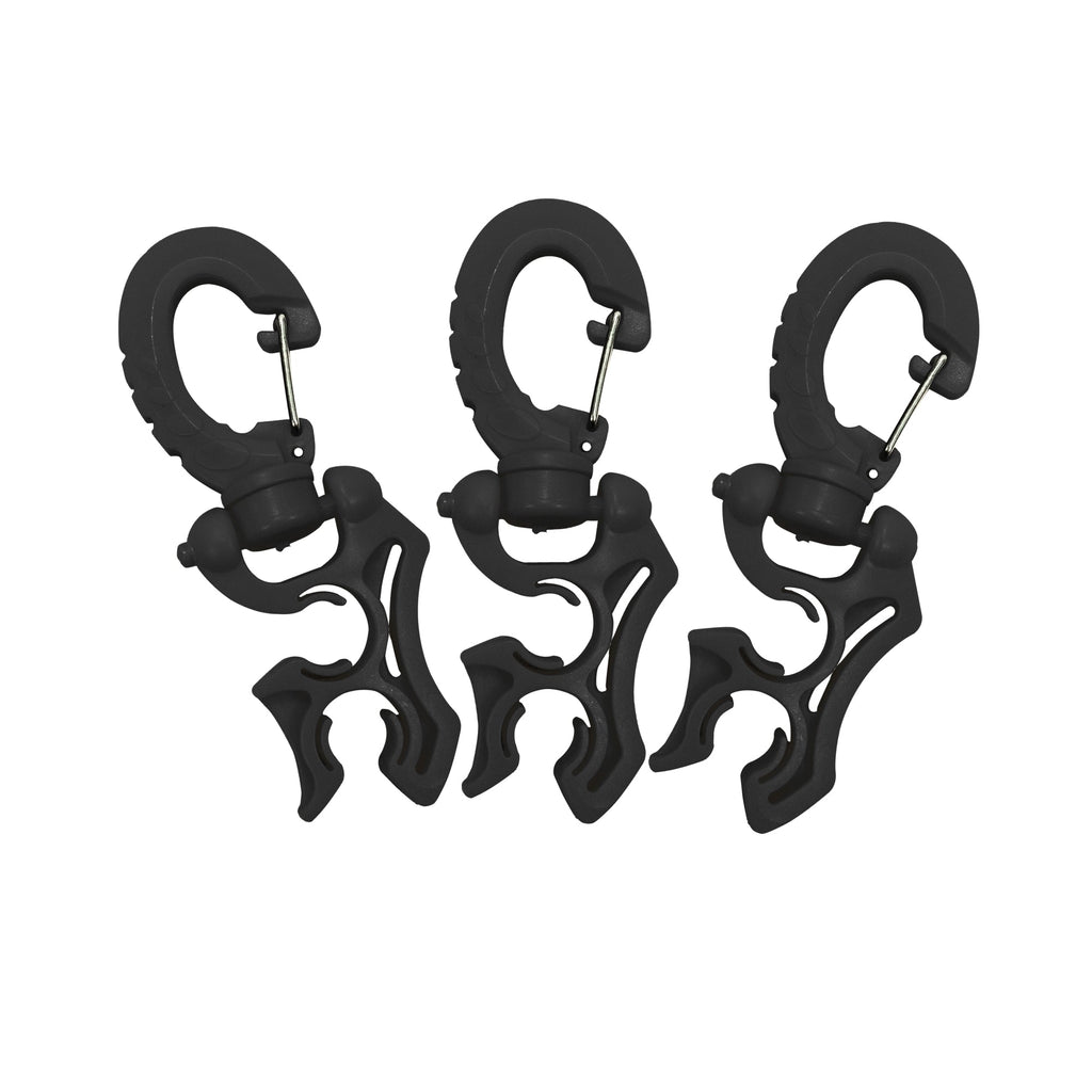 Scuba Choice Double Hose Holder Clip 3 Pack Bundle