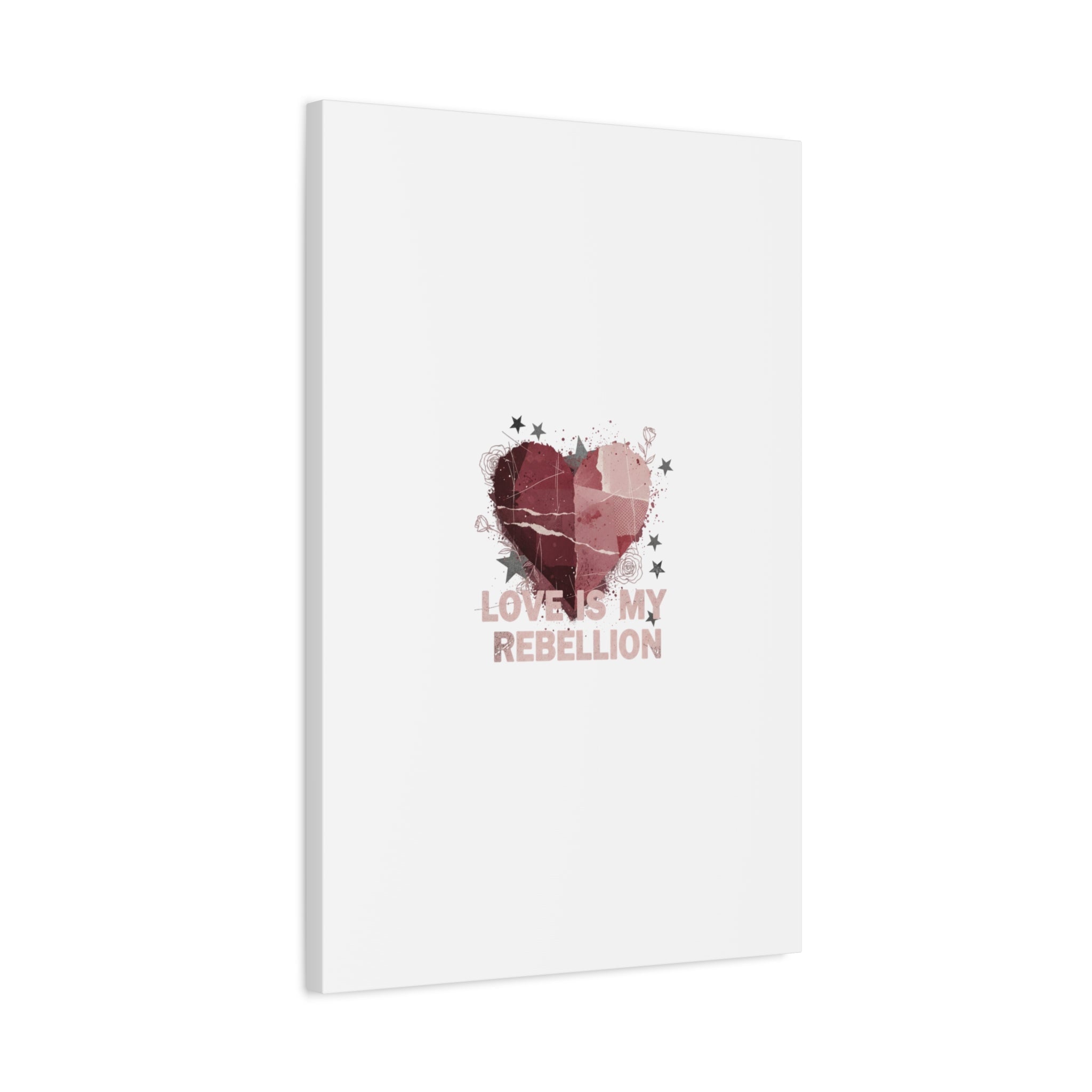 Love Is My Rebellion Canvas | Soft Grunge Hearts, Distressed Valentine Collage