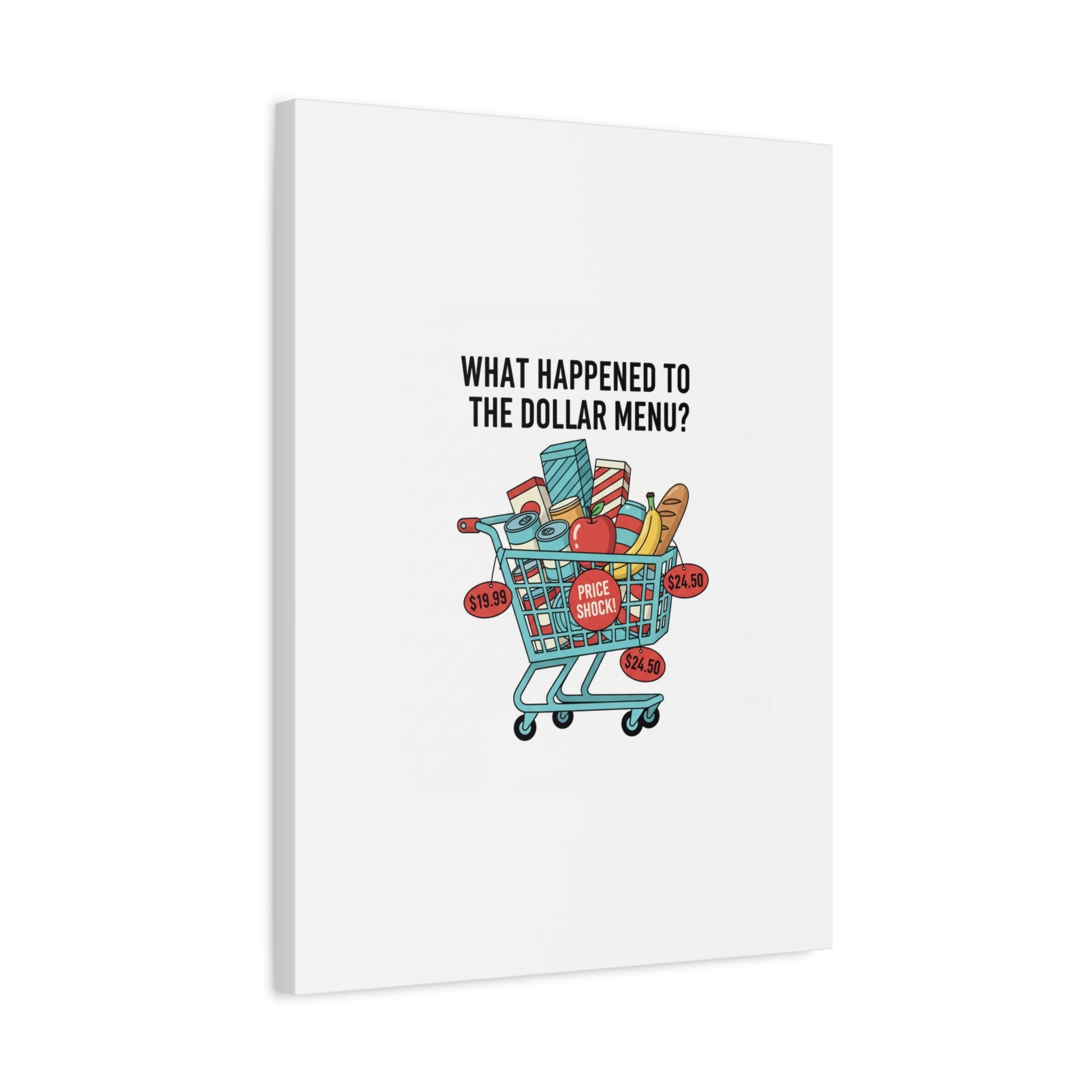 What Happened to the Dollar Menu? Canvas | Grocery Prices Meme, Price Shock Wall Art