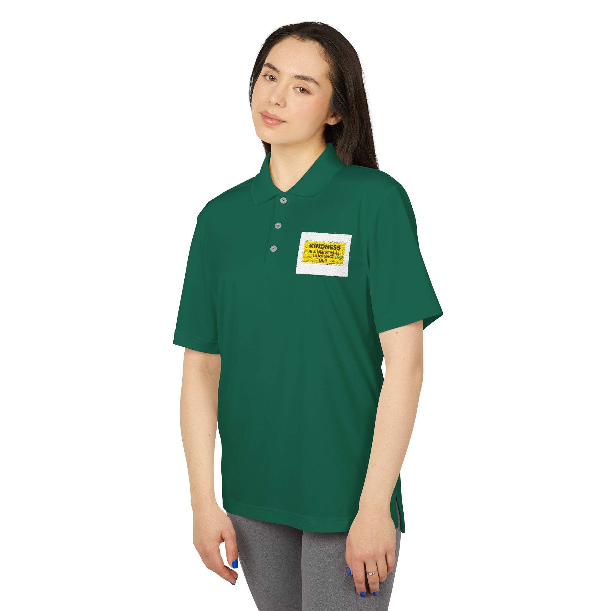 Kindness Is a Universal Language Golf Polo — Motivational Golf Shirt