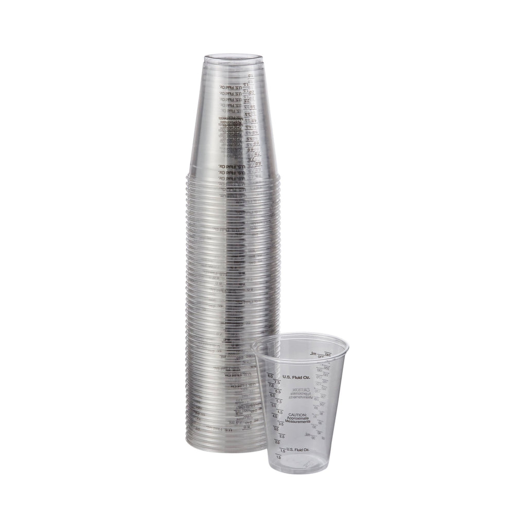Solo Graduated Drinking Cup, Ultra Clear, 10 oz, Clear Plastic, Disposable TP10DGM