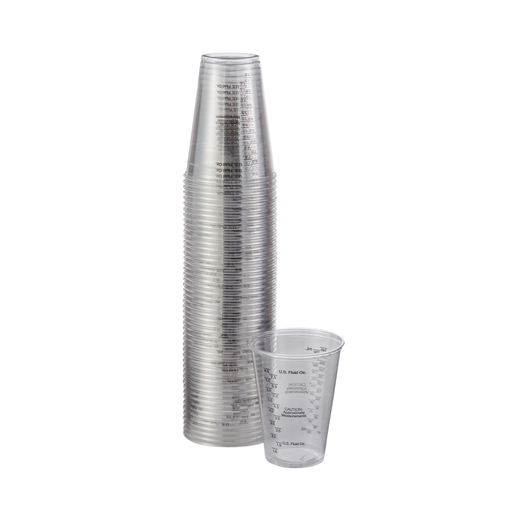 Solo Graduated Drinking Cup, Ultra Clear, 10 oz, Clear Plastic, Disposable TP10DGM