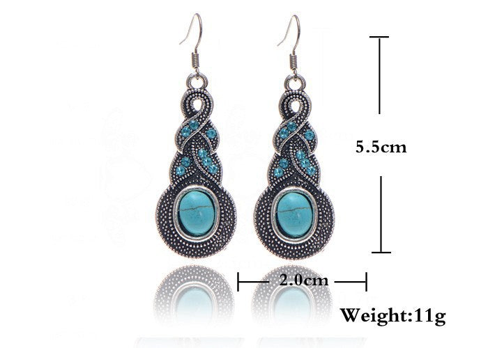 Turquoise necklace earrings